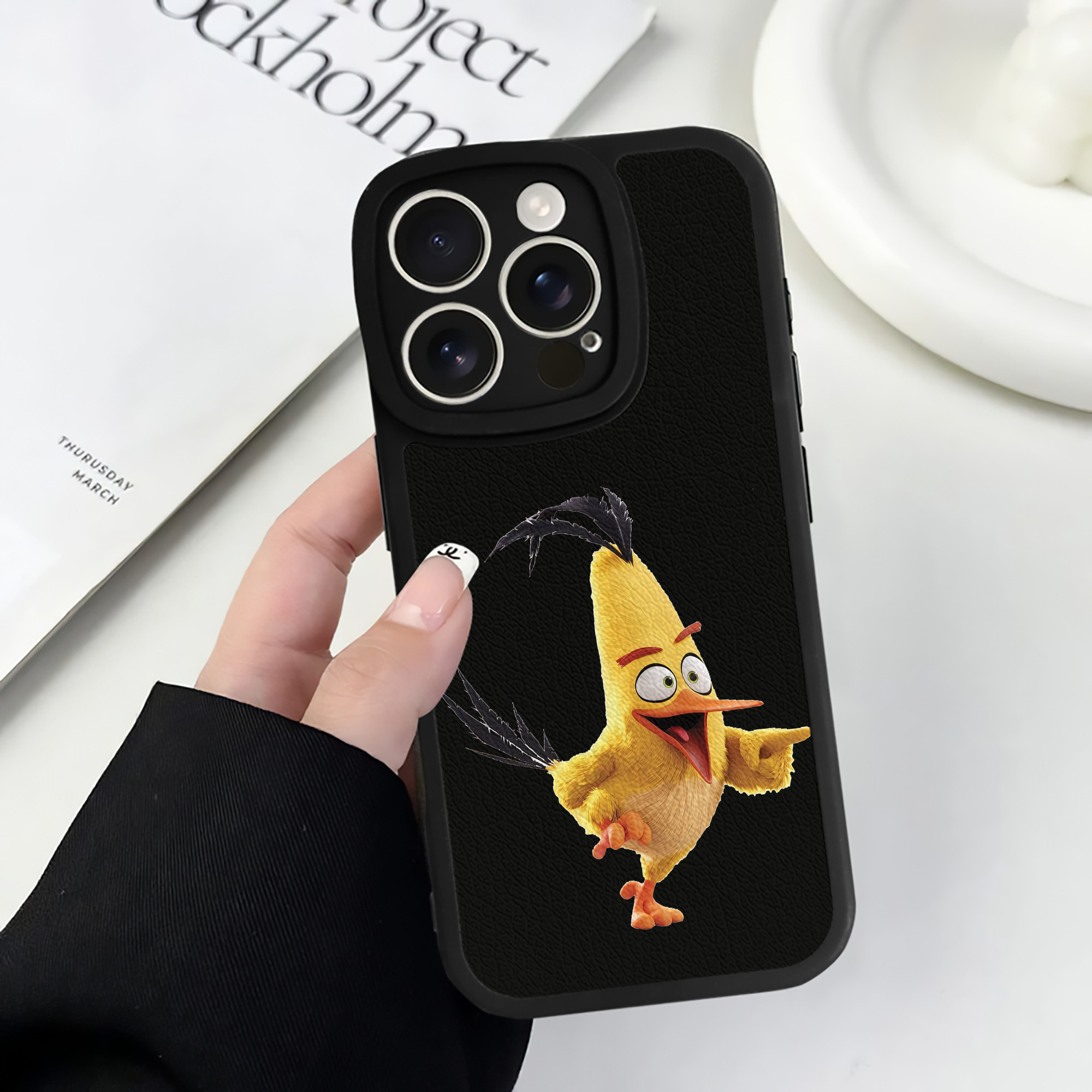 （画像用） Angry Birds アングリーバード 【iPhone 16シリーズ対応】シリコンスマホケース（レザー調） 材質：シリコン